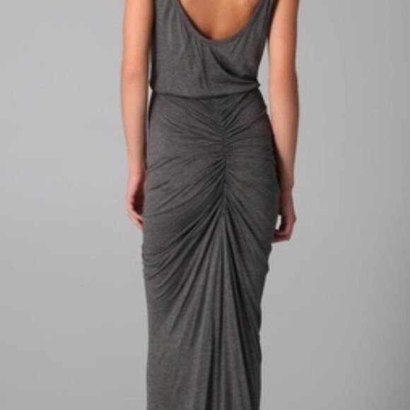 NWT ALC XS Covan Dress Grey Goddess Maxi Long Ruched Sexy Party Luxury Formal - Picture 17 of 17